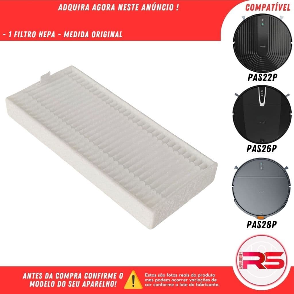 Filtro Hepa para Robo Aspirador COMPATÍVEL-PHILCO PAS22P PAS26P PAS28P