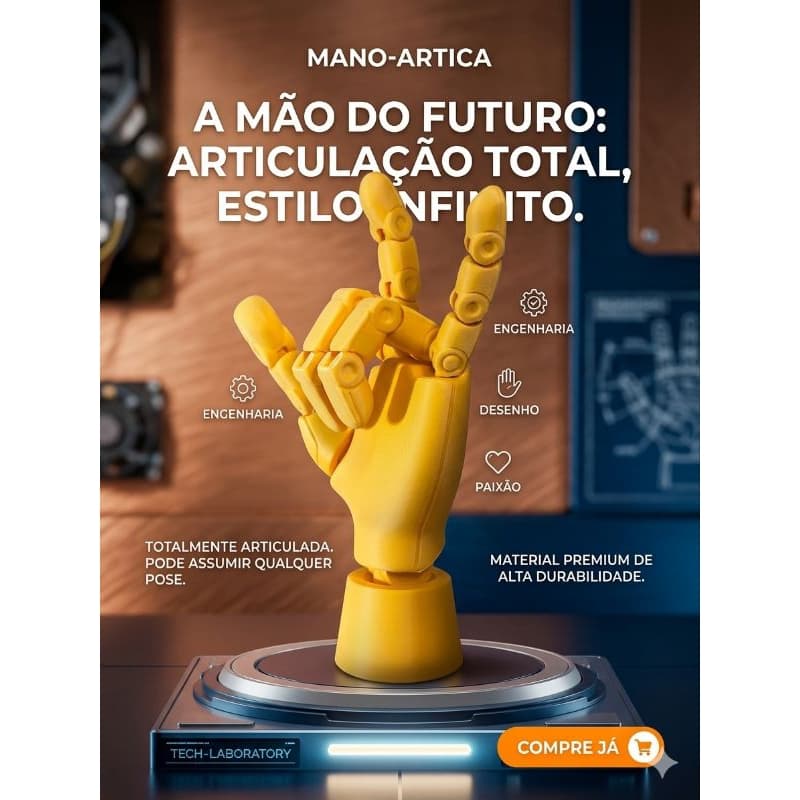 Mão articulada Divertida