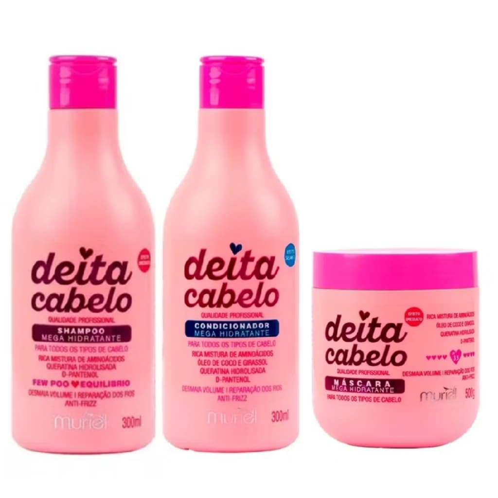 Kit Deita Cabelo Nova Muriel – Alinhamento, Brilho e Zero Frizz!