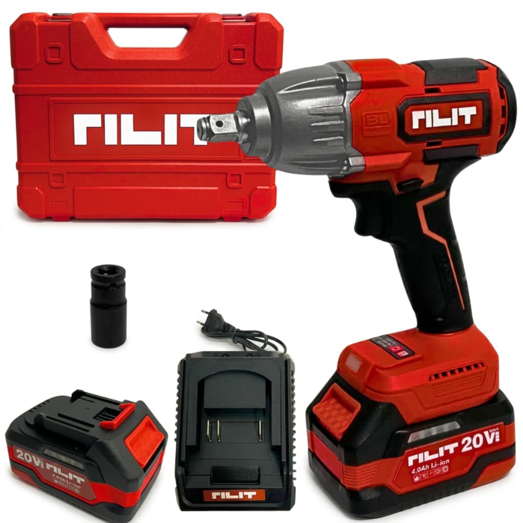 Chave De Impacto Brushless 600nm 3200rpm 2 Baterias 4.0 20v