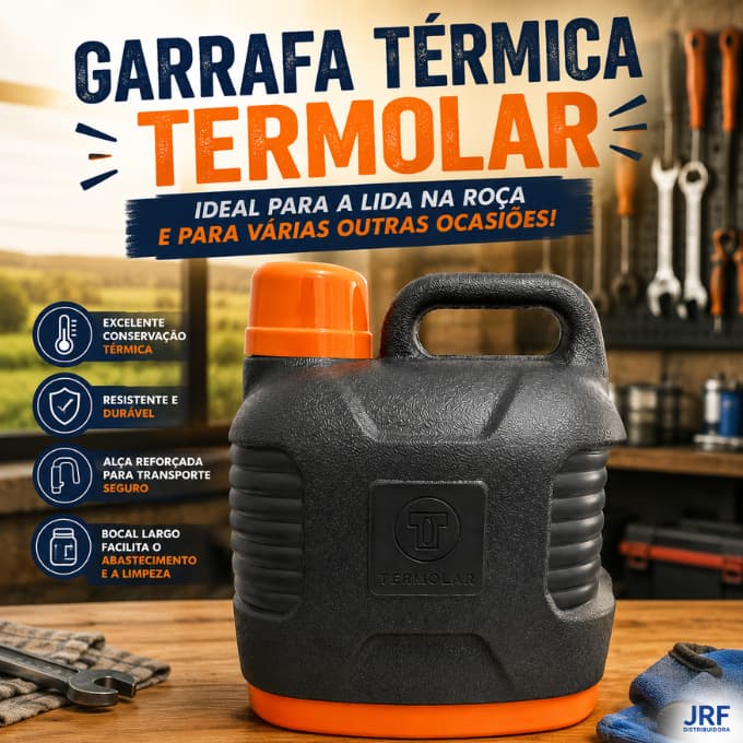 Garrafa Térmica 5L Termolar Cores Variadas Botijão Térmico Bebidas Quentes E Frias Água Café Leite E Sucos