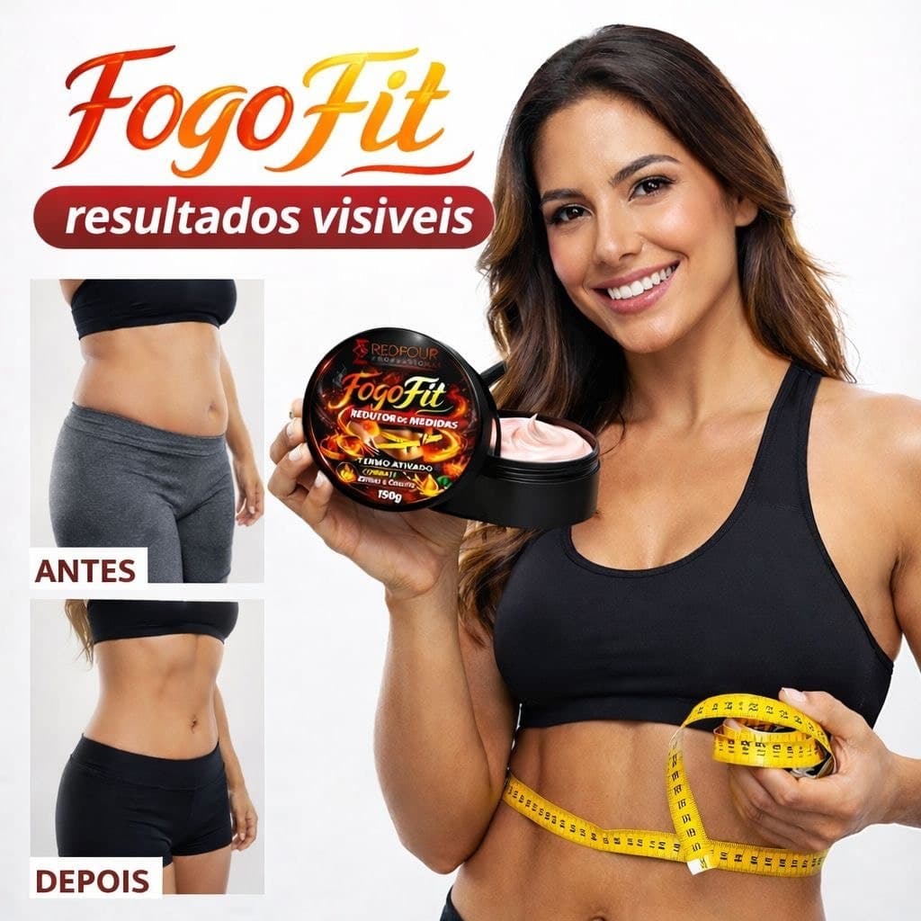 FogoFit Slimming Cream 150g Thermo Activated – Cream for Localized Fat, Stretch Marks and Cellulite | Visible Results