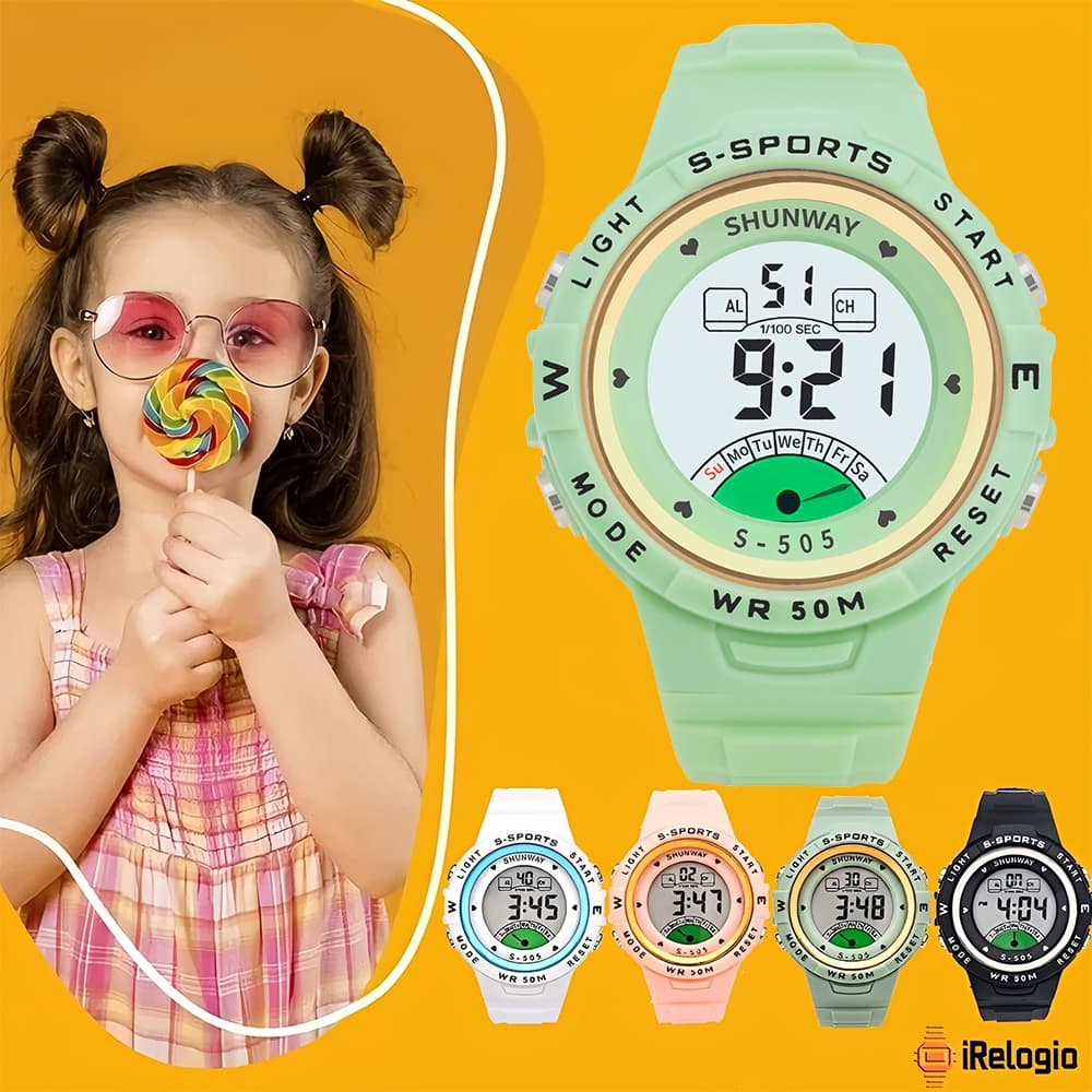 Relógio Feminino A Prova D'Água Original Eletrônico Estudantes De Meninas Infantil Relogio S505