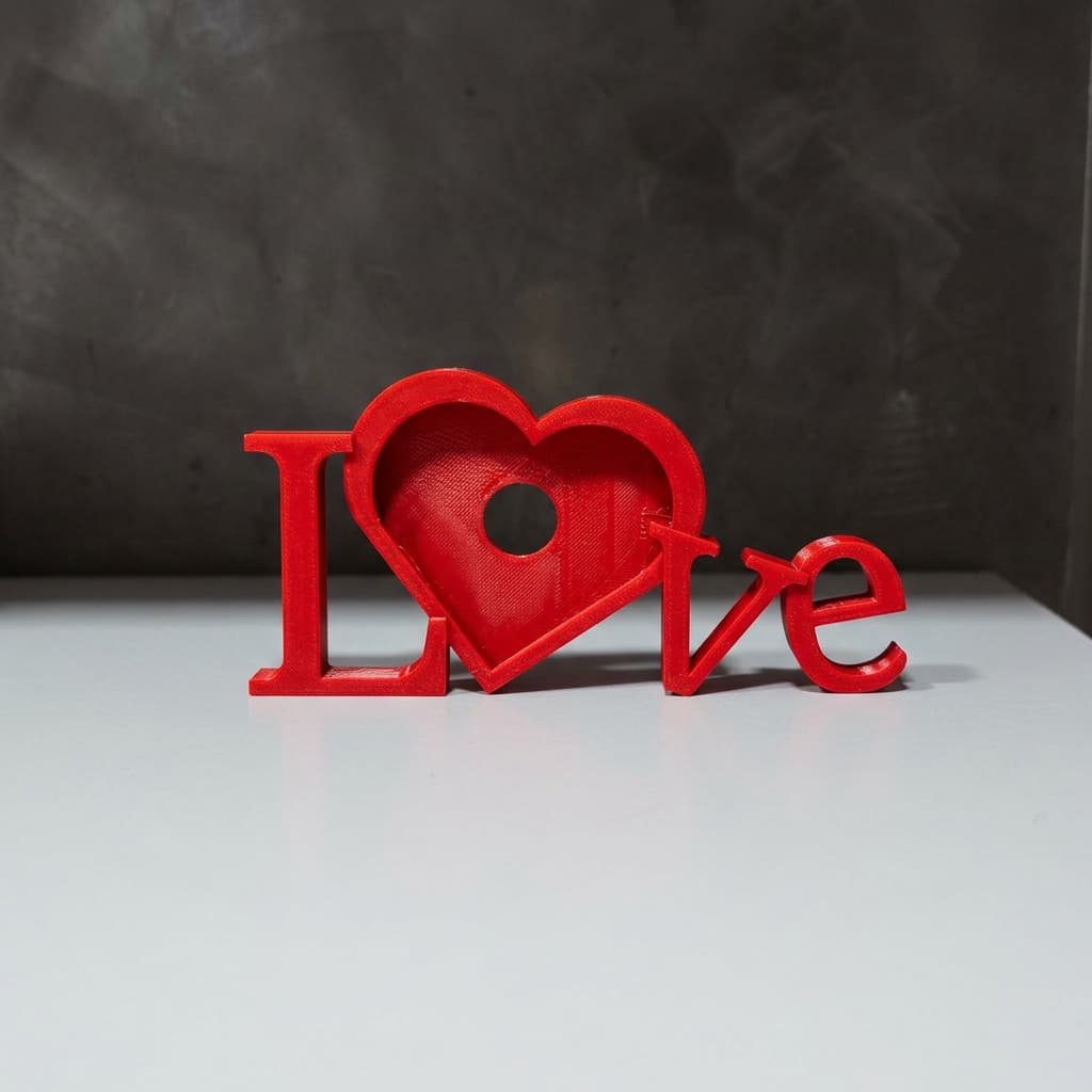 Porta‑Retratos LOVE 3D Personalizado – Presente Dia dos Namorados