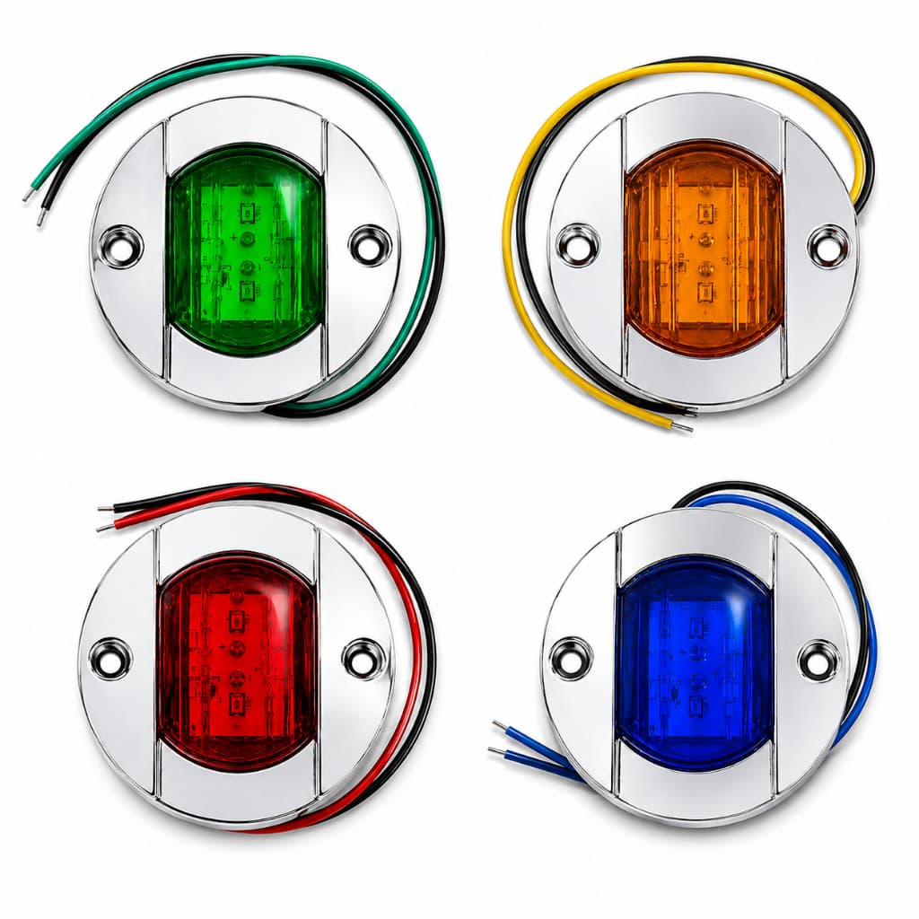 Luz Cortesia Cabine Popa Barco Lancha Led IP67 12v 24v Lente Colorida Instalação Fácil