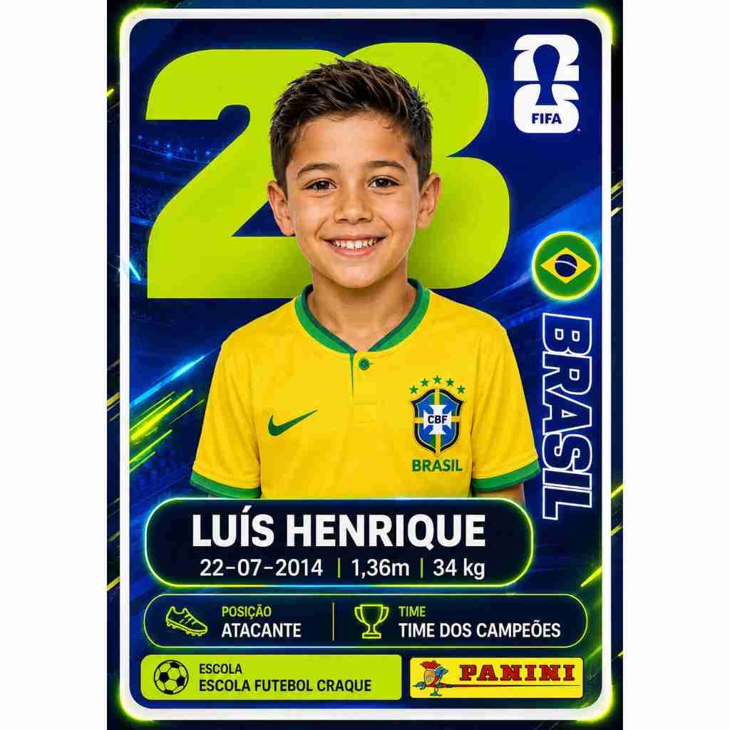 Figurinhas da Copa Do Mundo Personalizada Jogador 1 Unidade Adesiva