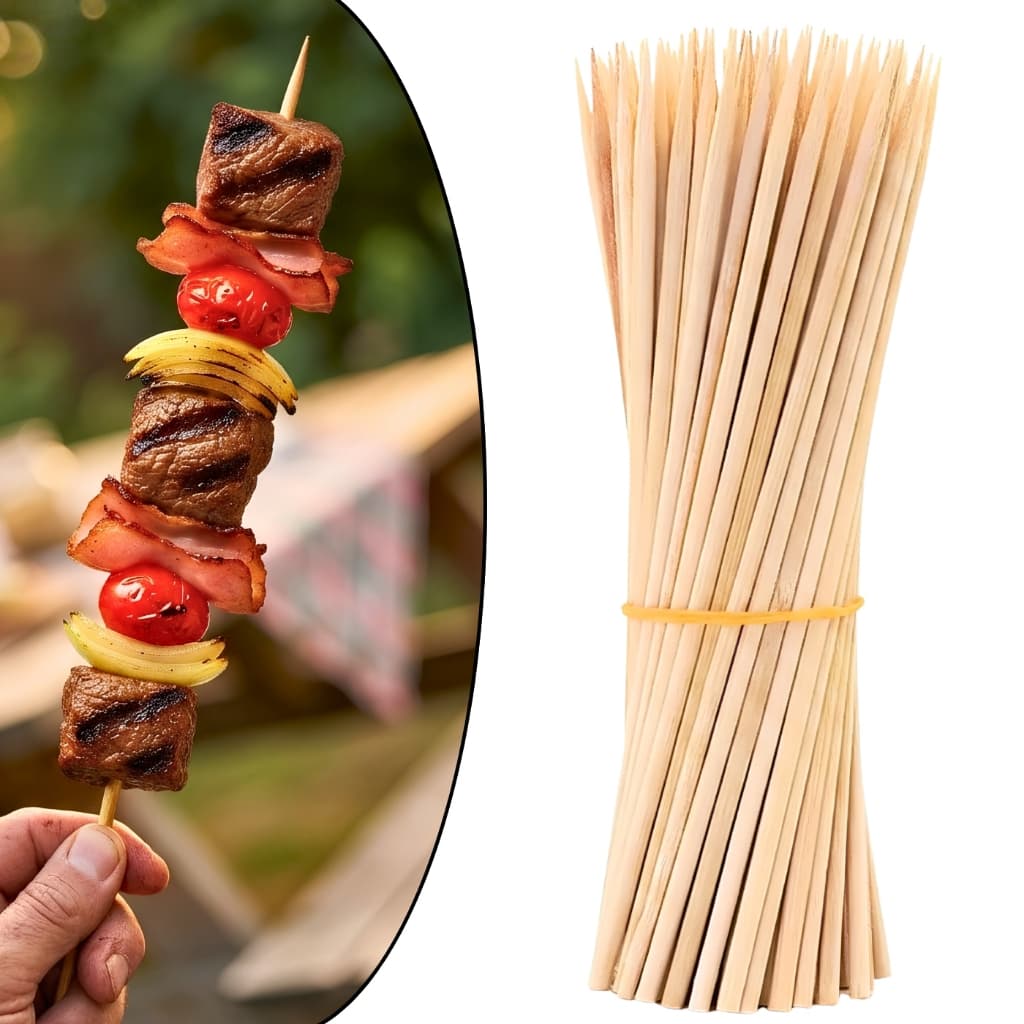 450 ou 900un palito para churrasco, espeto de bambu, 30 cm - descartável, longo, petisco