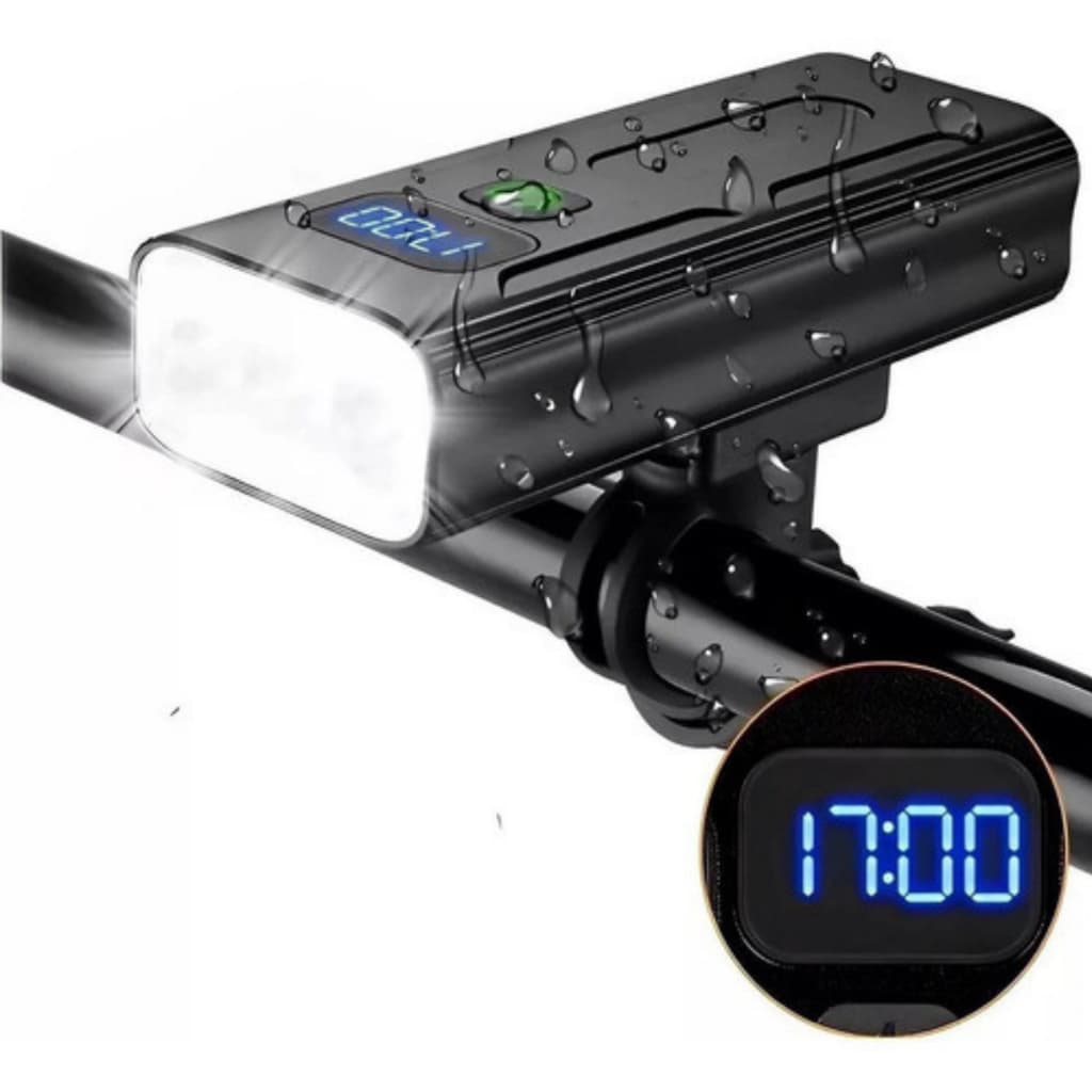 Farol para bicicleta super potente 3 led´s recarregável led T6 Lanterna de bike