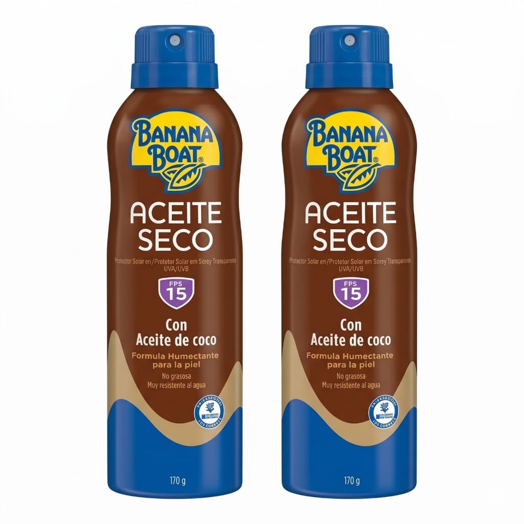 Kit com 2 bronzeador spray banana boat 15FPS 170g cada