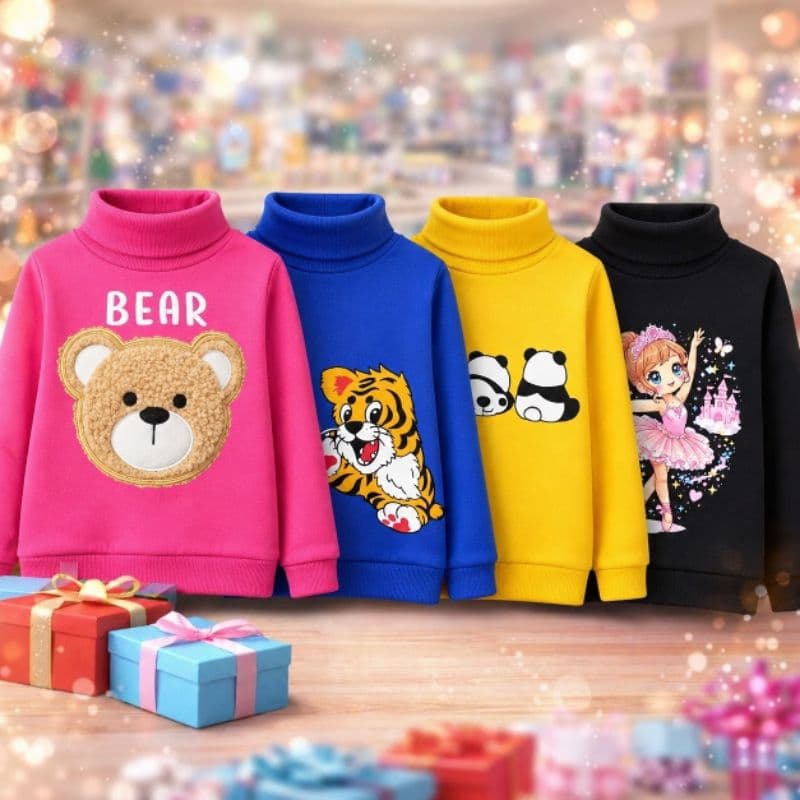 Blusa de manga comprida infantil menina menino estampada dia a dia e passeio para o frio 100% algodão