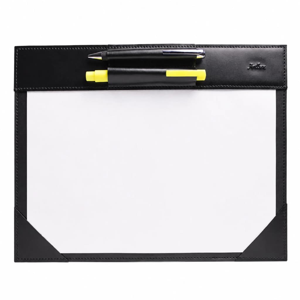 Risque Rabisque A4 com Porta Canetas Duplo em Couro Artlux RR016