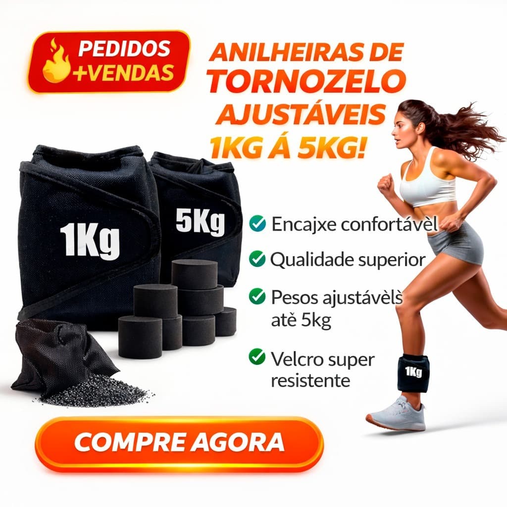 Par Caneleira Tornozeleira Com Peso 2kg Treino Exercício Crossfit Fitness