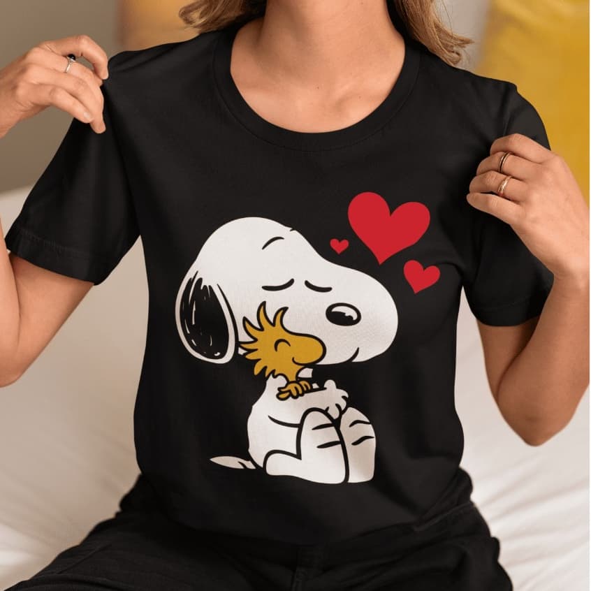 Camiseta Estilosa Basica Cartoon Desenho Snoopy Unissex Feminino Premium