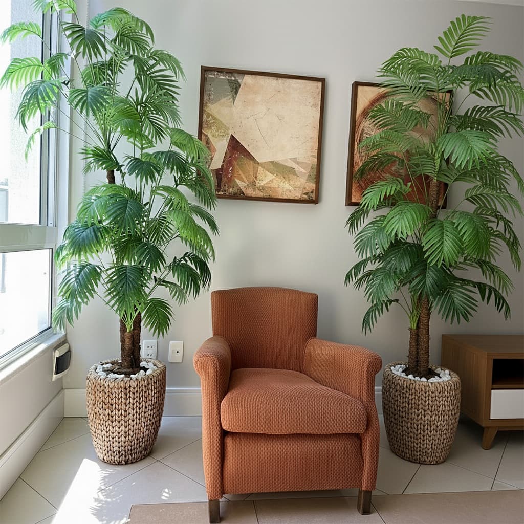 Kit 2 Coqueiro Palmeira Grande 190cm Sem Vaso Decoração Arranjo de Sala