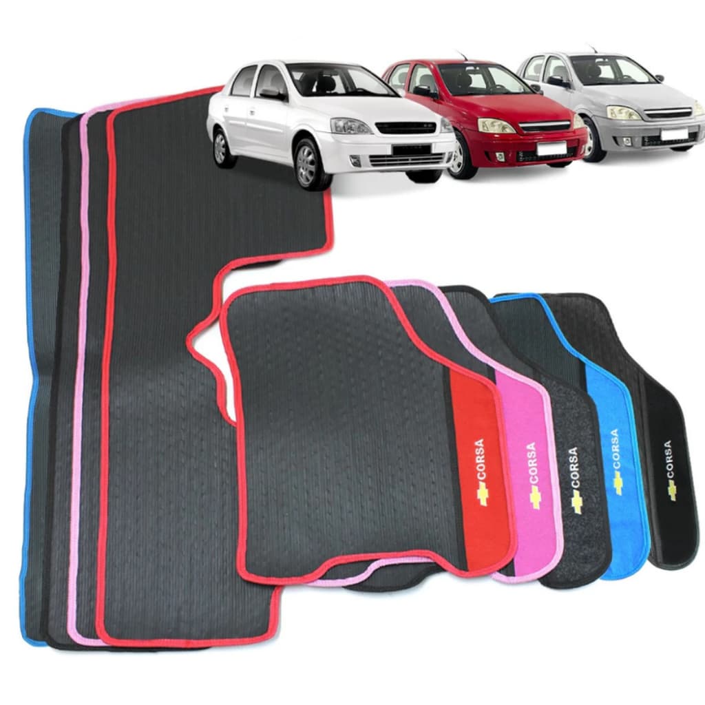 Tapete para carros Personalizado automotivo 3 Peças Corsa 2002 a 2012 impermeavel