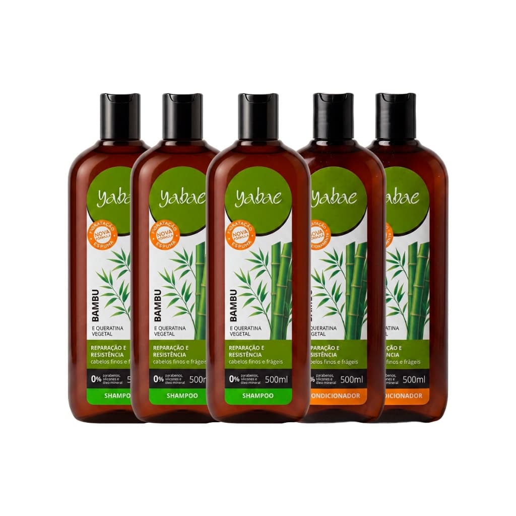 Shampoo e Condicionador Bambu e Queratina - Yabae