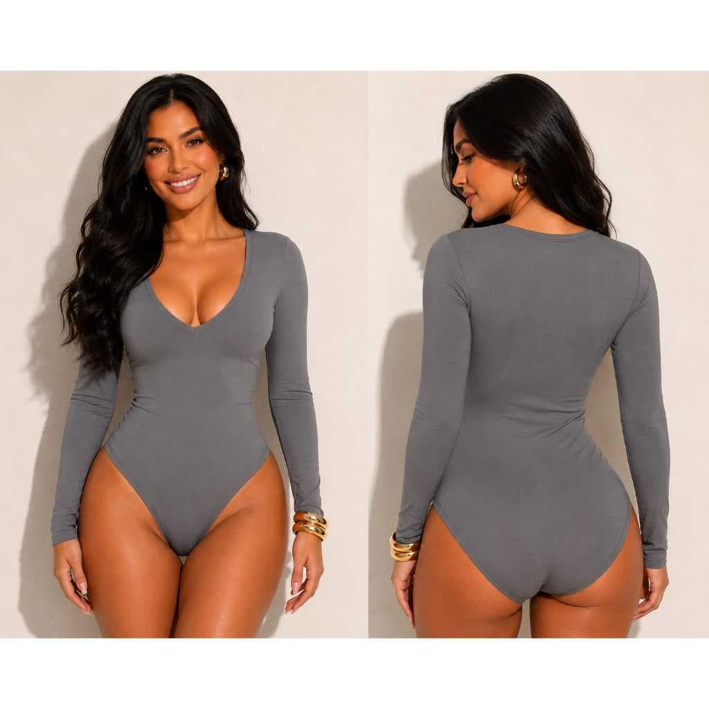 BORY MANGA LONGA DECOTE V SENSUAL PLUS SIZE