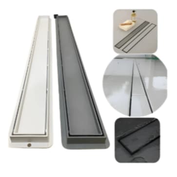 Ralo Banheiro Linear Oculto Seca Piso 6x90 Invisível Sifonado