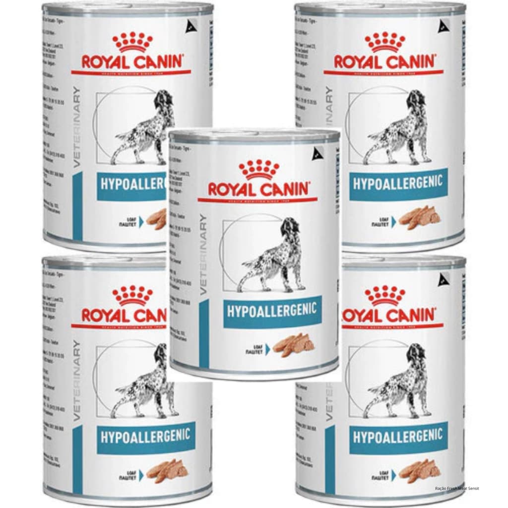 Royal Canin Hypoallergenic Cães 5 Latas 400g Original