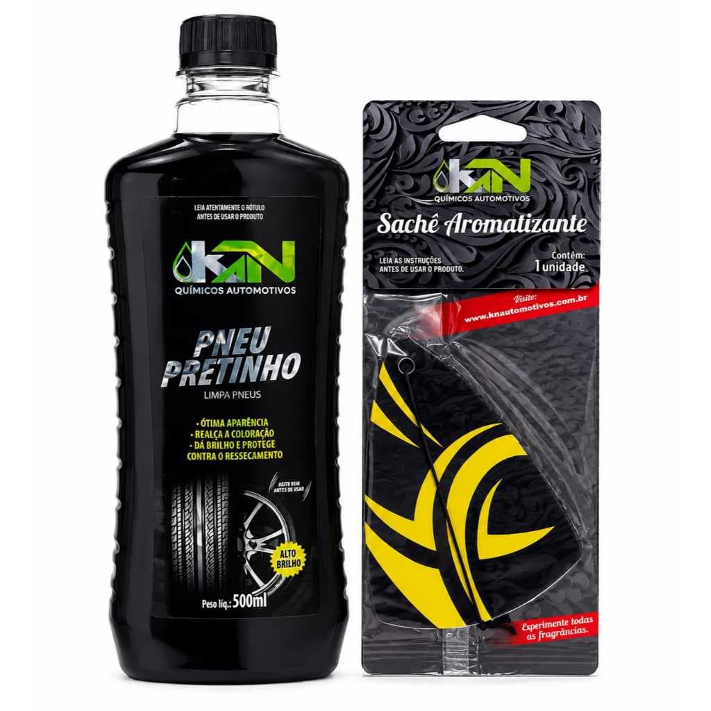 Pretinho para Pneus + Aromatizante em Folhas