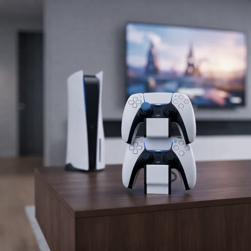 Suporte Duplo Controle PS5 Base Gamer Organizador DualSense Para 2 Controles Video Game