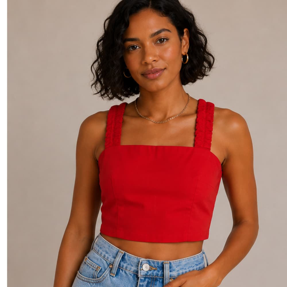 Cropped Alfaiataria Feminino Top Alfaiataria Blusinha Cropped Estruturado Blusa Social Cropped