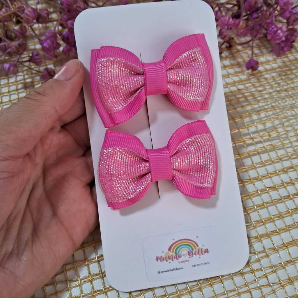 Duplinha de laços gravatinha criança infantil acessório cabelo delicados bico de pato 100% forrado