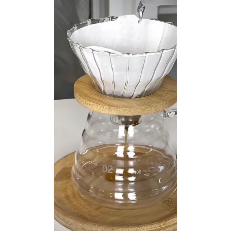 Cafeteira Passador de Café de Vidro Borossilicato Com Suporte p/ Coador 650ml 2-3 xícara