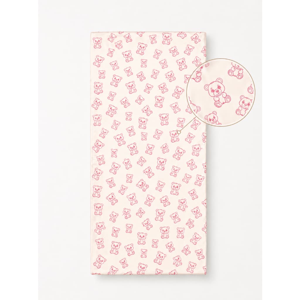 Papel Seda Estampado Ursinho Azul Rosa 30x70cm Embalagem Infantil Premium Kits 50,100 e 200 Folhas Bebê