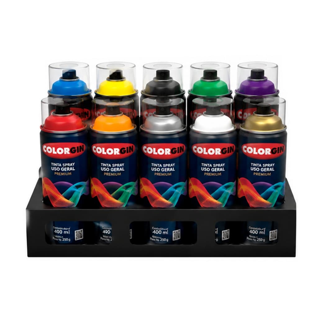 Expositor Para Latas De Tinta Spray Organizador Metálico Pra 10unidades