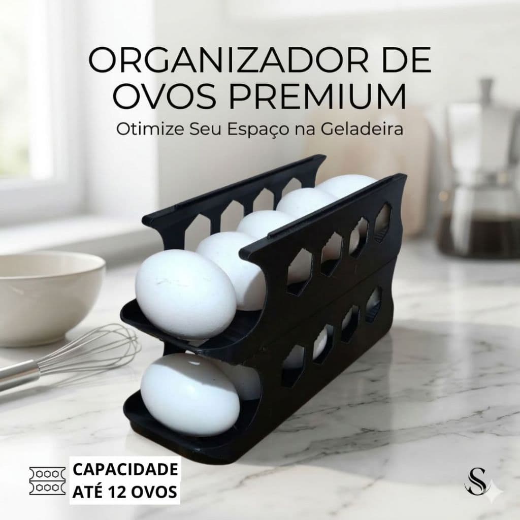 Porta Ovos 2 Andares Rolante Plástico Geladeira Organizador 20 Ovos Compativel Geladeira Electrolux