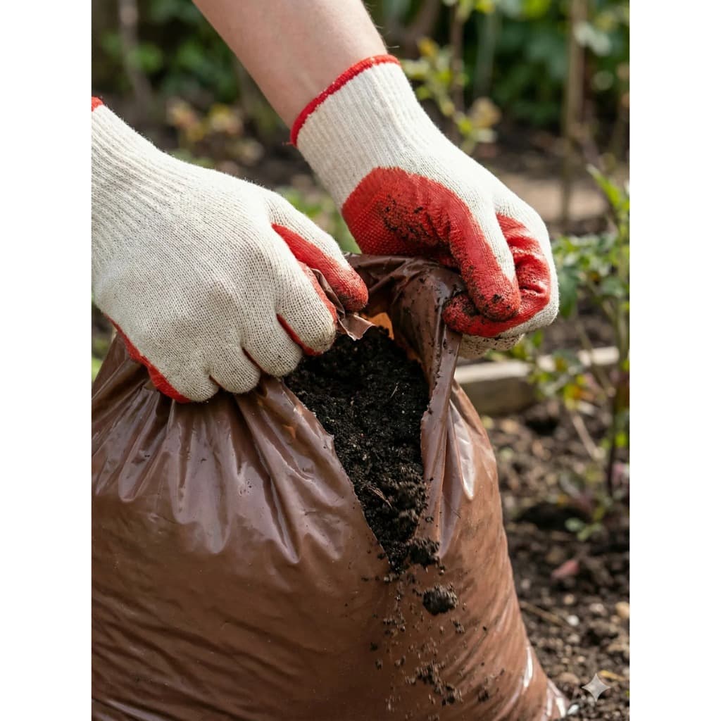 10 Pr Luva Emborrachada Reforçada Epi Rubber Trabalho Pesado