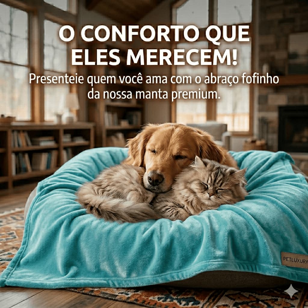 Manta cobertor para Cachorros Gatos quentinha microfibra Pet