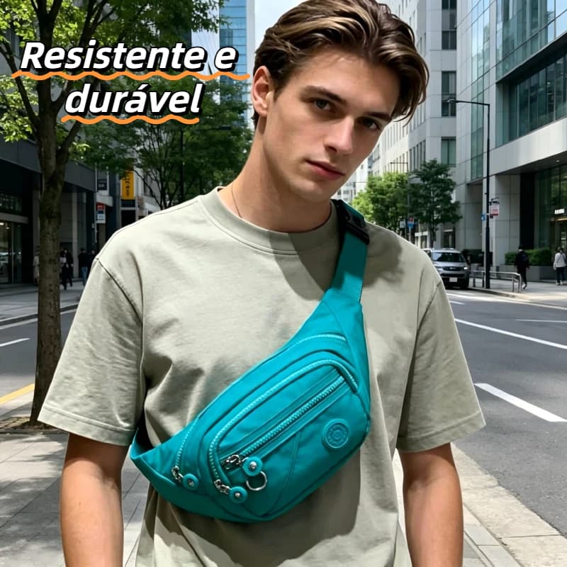 Pochete Masculino Feminino Bolsa de Cintura Resistente Pochete transversal cintura tipo Alça Ajustável