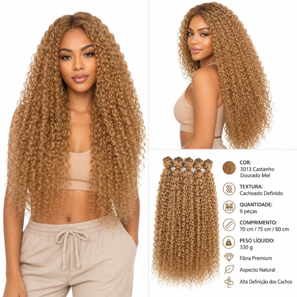 Luxo Plus Modern Girl - Rena - 330g Bio Fibra Super Proteína Cabelo Orgânico Tela