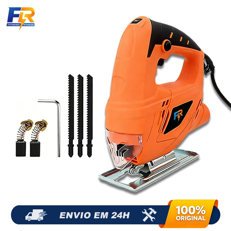 Serra Tico Tico Elétrica 700W Multifuncional para Marcenaria Reforma Residencial com Kit Acessórios