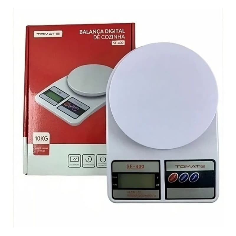 Balança Digital De Cozinha Alta Precisão 10kg Tomate SF-400 Dieta E Receitas