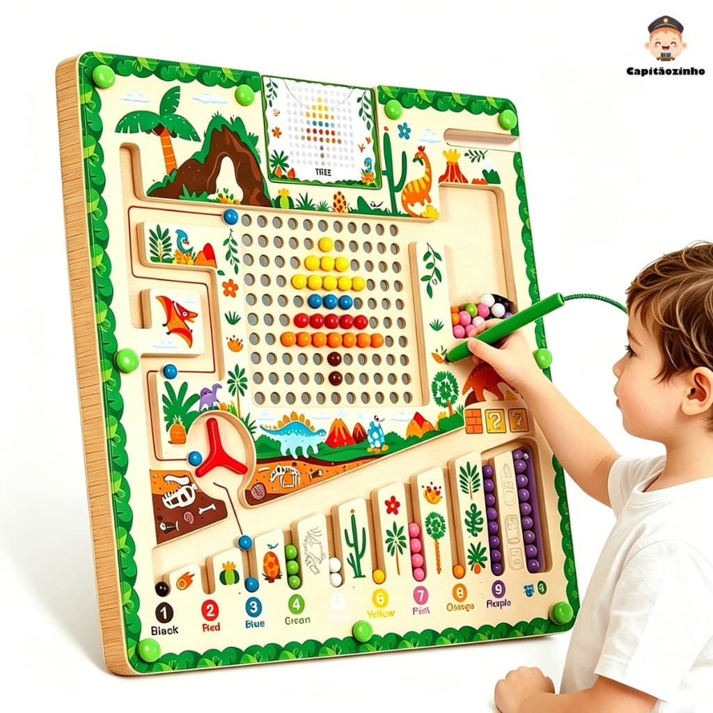 Montessori Alfabeto Magnético Labirinto Aprendizagem Carta Criança Quebra-Cabeça Placa