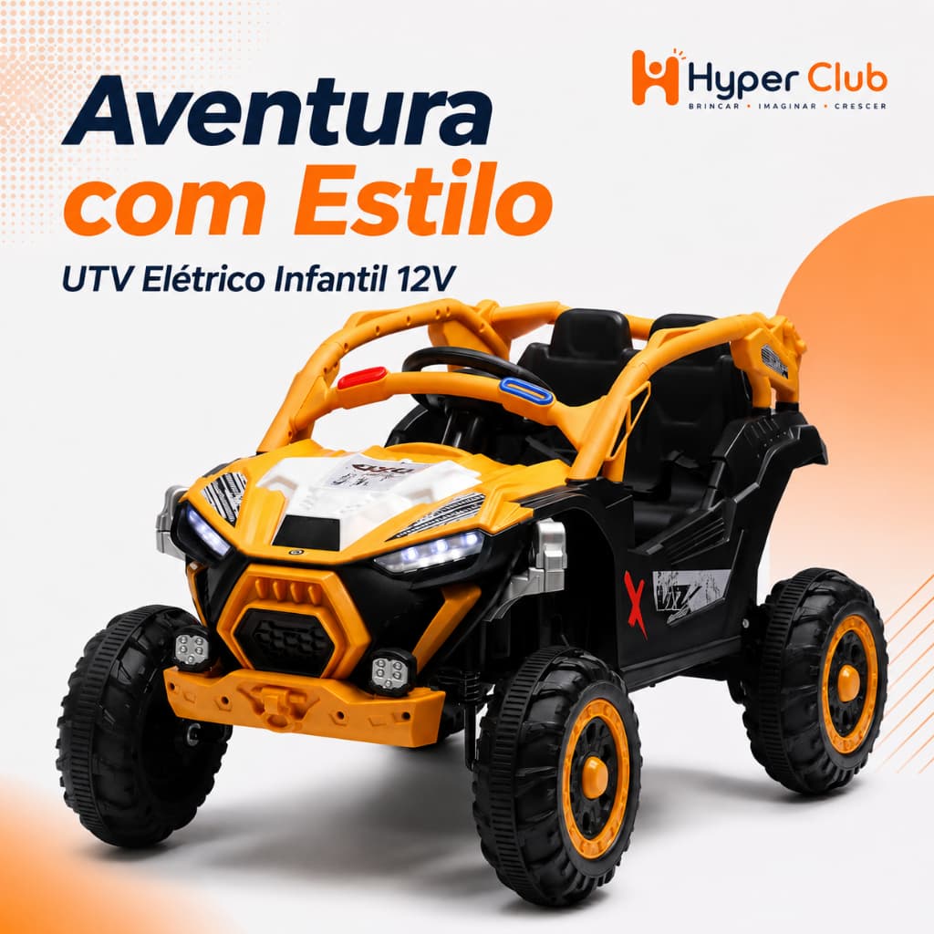 Carrinho Elétrico Infantil Mini Utv 12v 30kg Carro Adventure Original