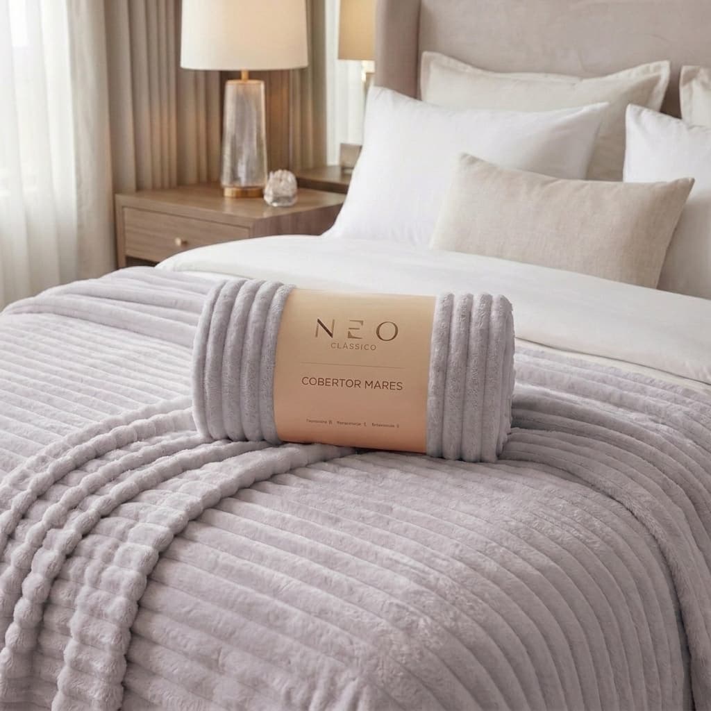 Cobertor Casal Queen Manta Neo Mares Canelada Quentinha Para Inverno Toque Macio Solteiro