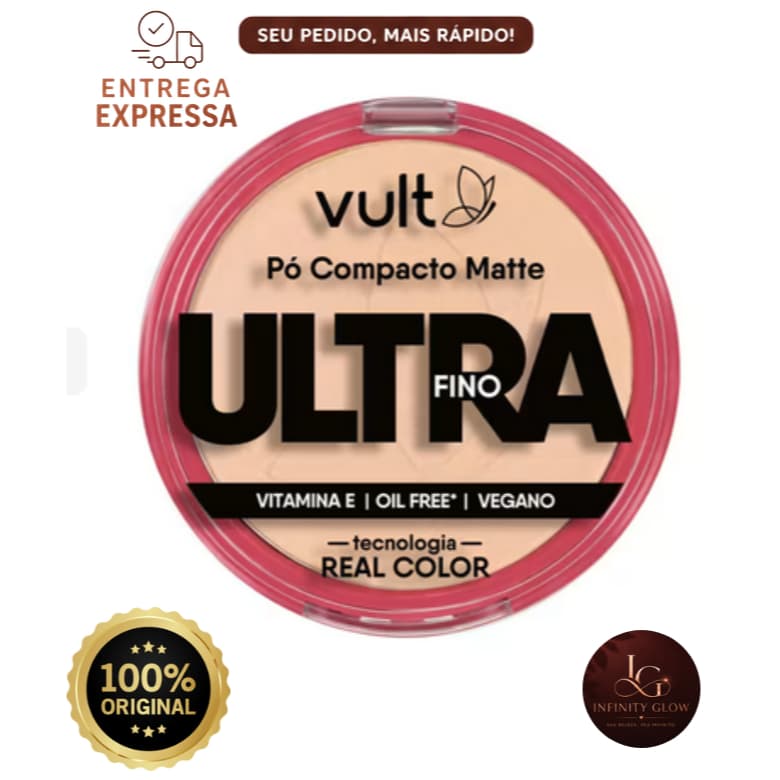 Pó Compacto Vult 9g com Efeito Matte e Toque Seco COR V430