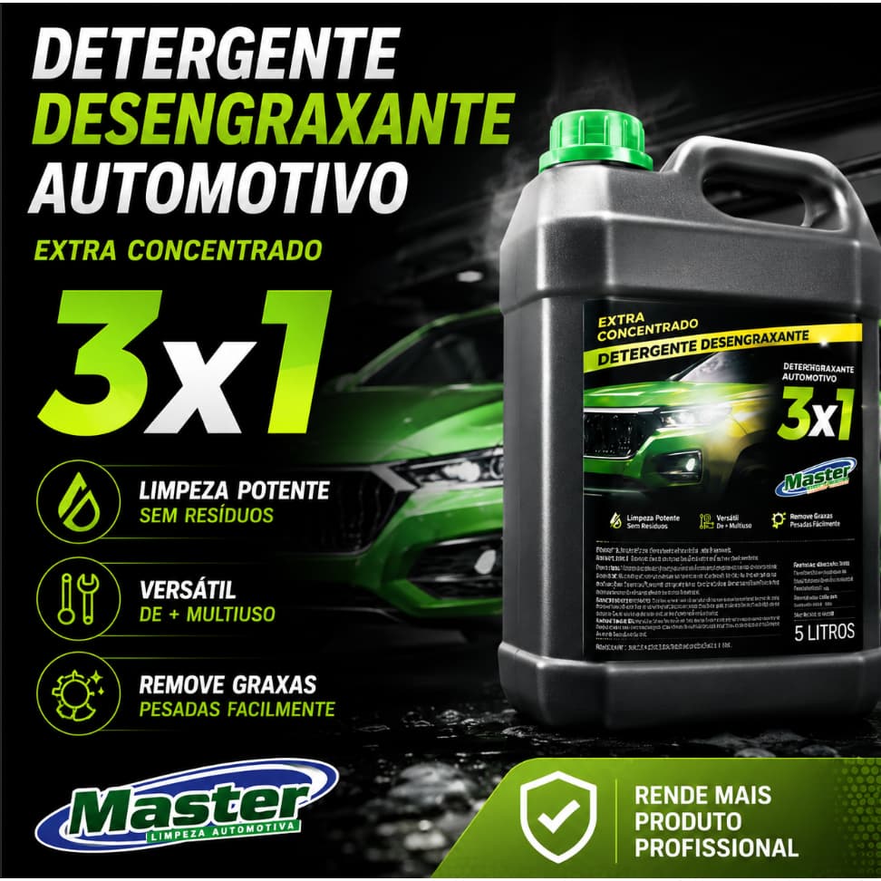 Desengraxante 3 em 1 Desengordurante Automotivo Poderoso Limpeza Pesada 5L