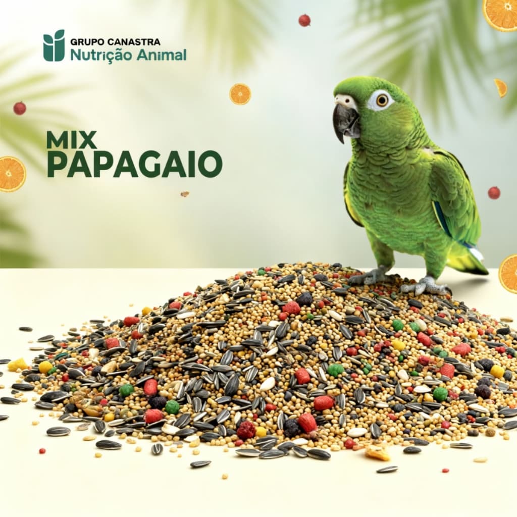 Ração Para Papagaio 10kg Mix Nutritivo Premium Arara Cacatua Psitacídeos
