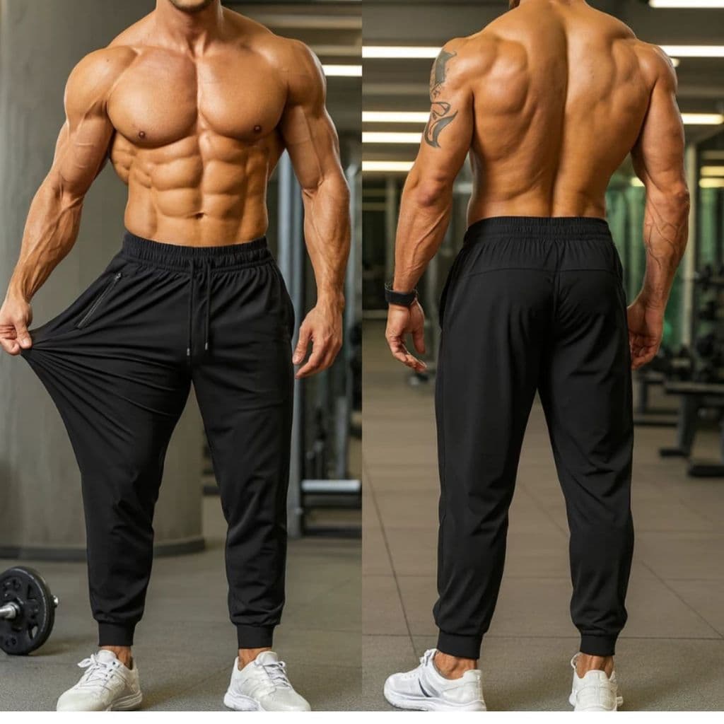 Calça Masculina Jogger Com Elastano Academia Esportiva Fitness Slim Dry Fit Leve Praticar Esportes