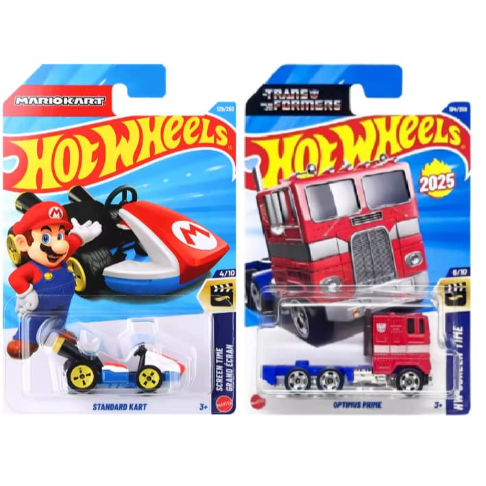 Hot Wheels Temáticos Optimus Prime, Mario Kart, Snoopy, Star Wars, Minecraft, Batman, Entre Outros