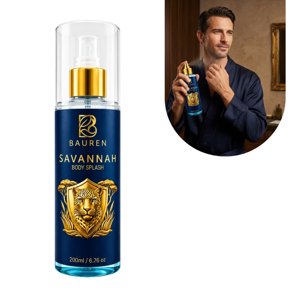 Body Splash Perfume Masculino Bauren Savannah Exótico 200ml Fragrância Marcante