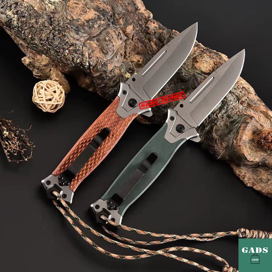 Canivete Tático Dobrável Semi Automatico  Pesca Camping 364