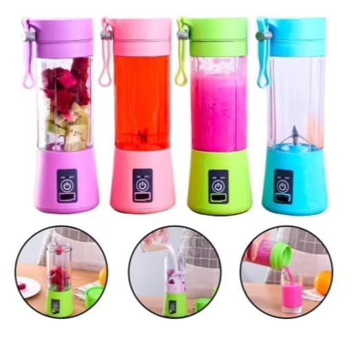 Mini Liquidificador Portátil Recarregável USB 6 Lâminas — Shake Vitamina Suco Smoothie Academia Viagem