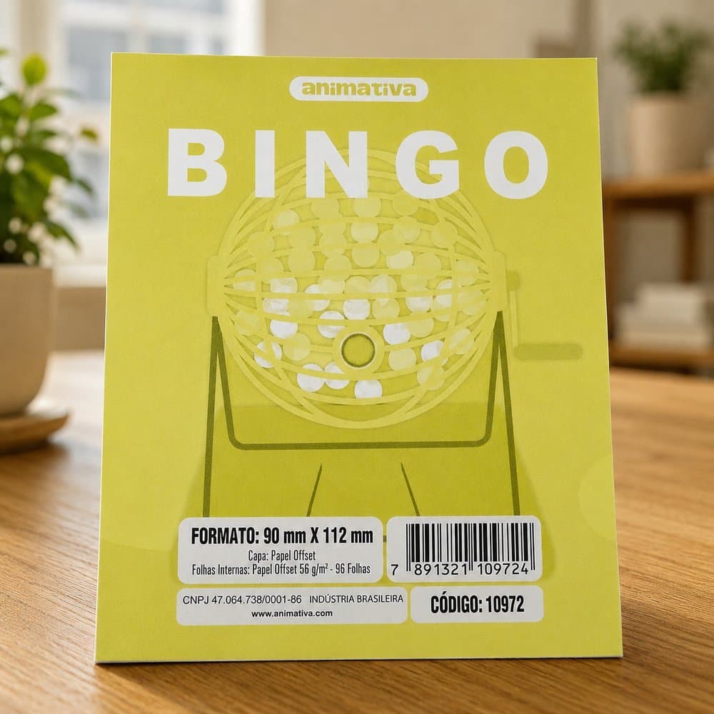 Cartelas Bingo Jogo Sorteio Festa Junina Evento 96 Folhas ou Kit Amarela ou Cinza  Numeração Clara Fácil Leitura