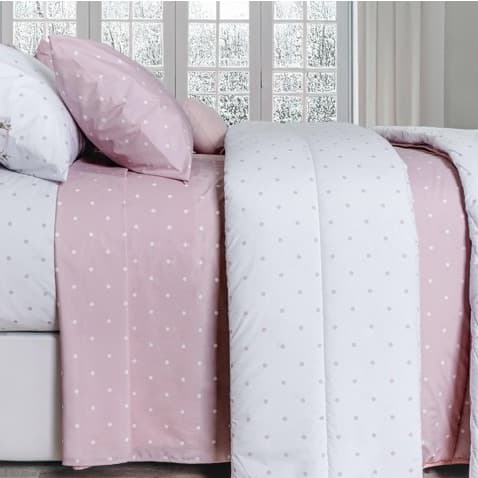 Jogo De Lençol 4pçs Sultan Sonhare Prata Jogo De Cama - Rosa Petit